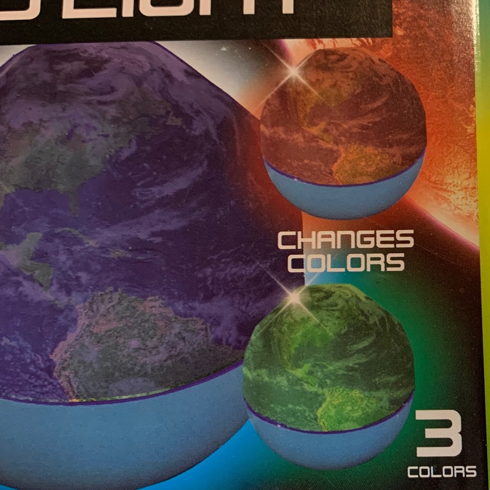 NIB! Earth Lamp Projector LED Color Changing Light! - Picture 4 of 7